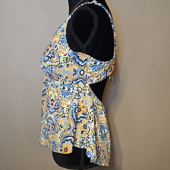 Coco REEF womens 38D multicolor tankini swim top - Picture 6 of 6